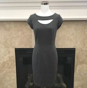 Banana Republic Work Gray Cut out Sheath Dress